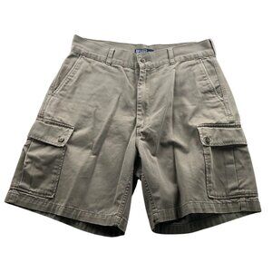 Polo Ralph Lauren Men's Cargo Shorts Size 35 Khaki Cotton Outdoors Casual